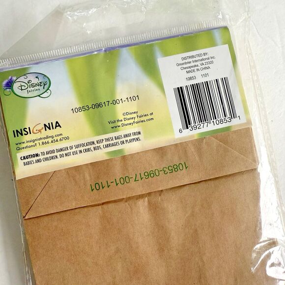 Set of 14 Y2K Disney TINKER BELL Lunch Bags Party Favor Paper Bag Tink Peter Pan - Picture 4 of 7